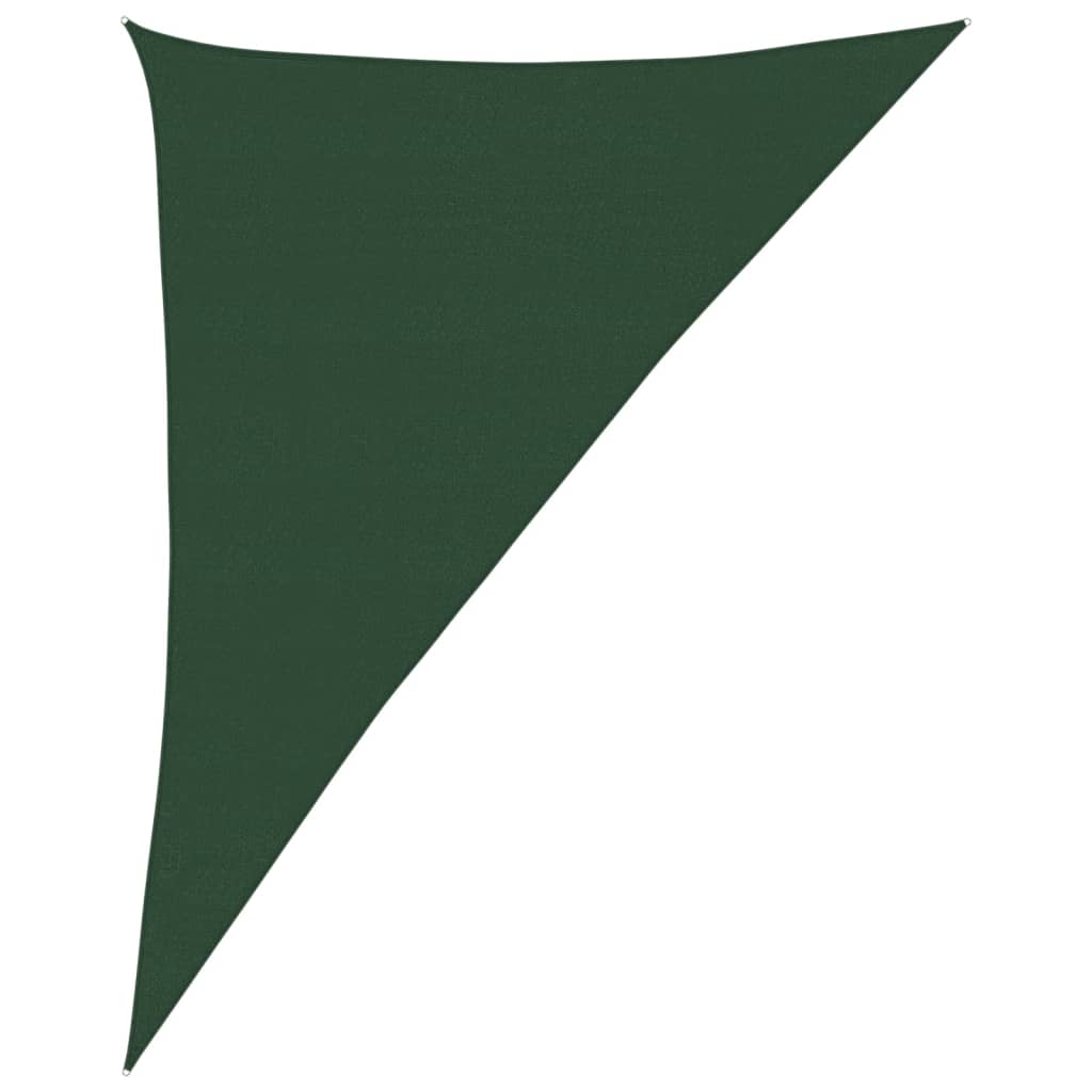 solsejl 4x5x6,8 m 160 g/m² HDPE mørkegrøn