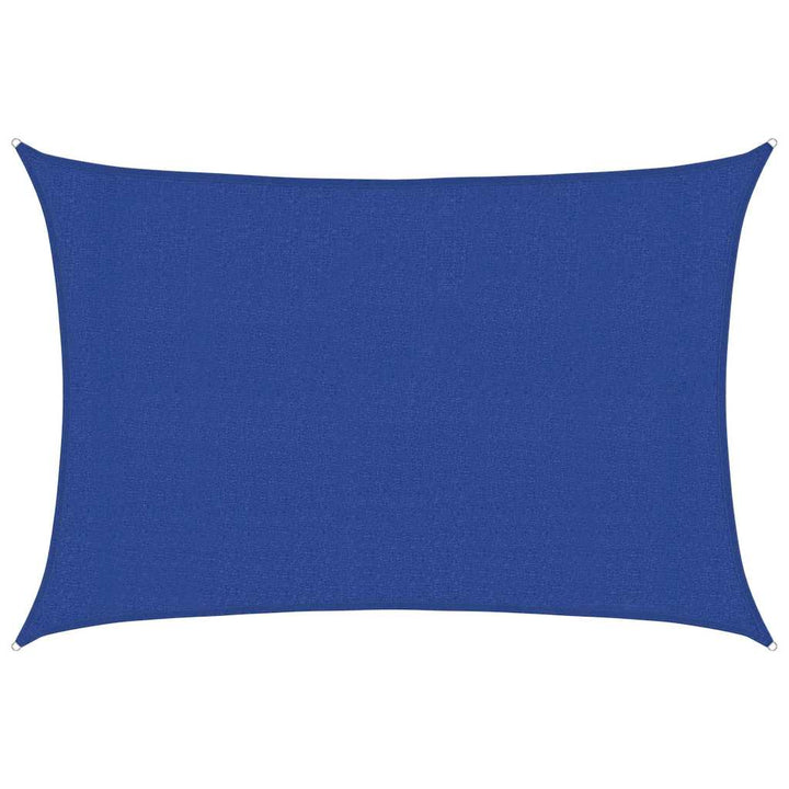 solsejl 3x4,5 m 160 g/m² rektangulær HDPE blå