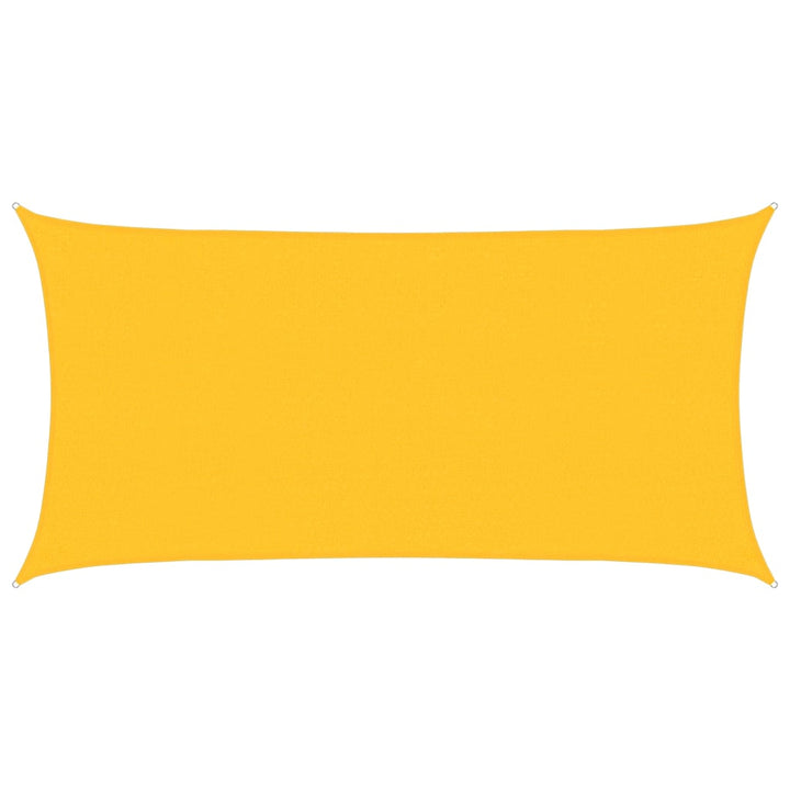 solsejl 2x3,5 m 160 g/m² HDPE rektangulær gul