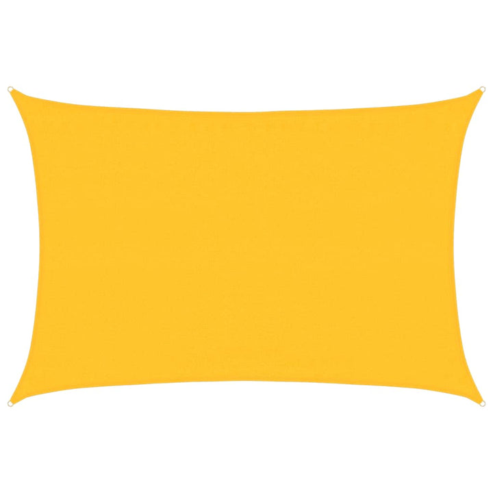 solsejl 3,5x4,5 m 160 g/m² rektangulær HDPE gul