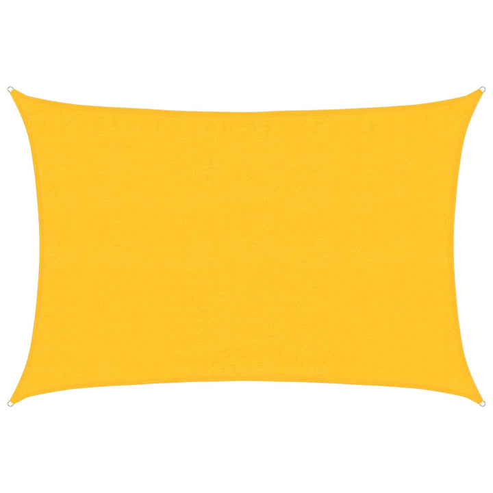 solsejl 3,5x3,5 m 160 g/m² HDPE rektangulær gul