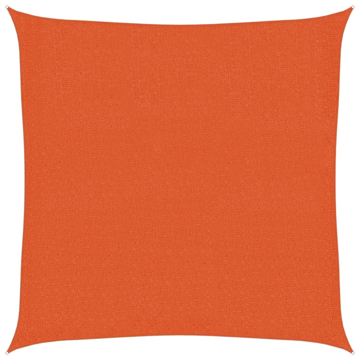 solsejl 3,6x3,6 m 160 g/m² HDPE orange