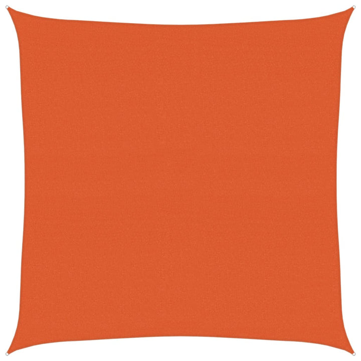 solsejl 4x4 m 160 g/m² firkantet HDPE orange
