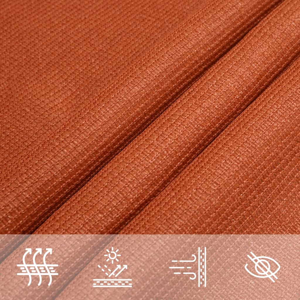 solsejl 2,5x3,5 m 160 g/m² HDPE orange