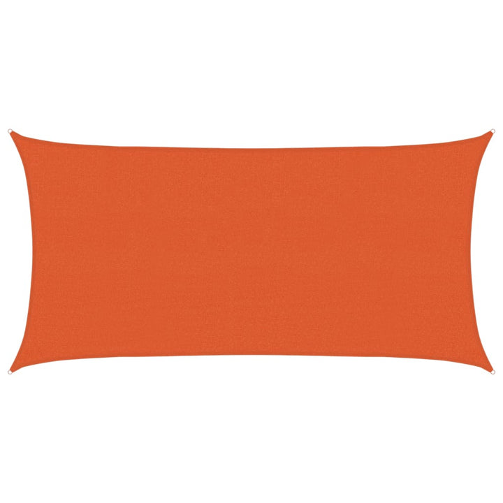 solsejl 2,5x4,5 m 160 g/m² HDPE orange