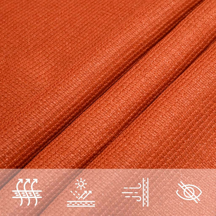 solsejl 3x4 m 160 g/m² HDPE orange