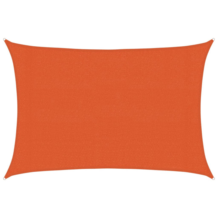 solsejl 3x5 m 160 g/m² HDPE rektangulær orange