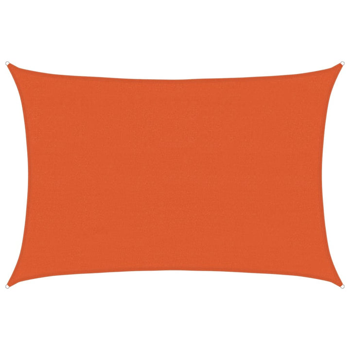 solsejl 4x5 m 160 g/m² HDPE rektangulær orange