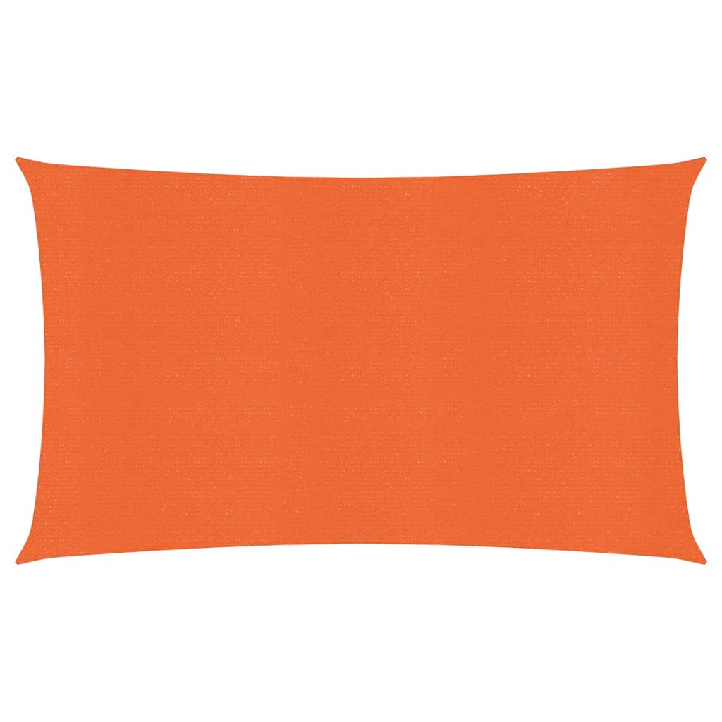 solsejl 4x7 m 160 g/m² HDPE rektangulær orange