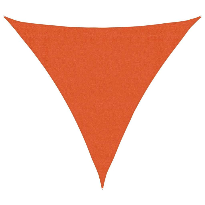 solsejl 3,6x3,6x3,6 m 160 g/m² trekantet HDPE orange
