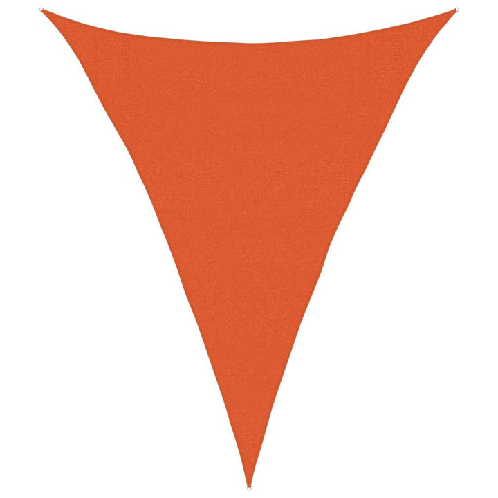 solsejl 3x4x4 m 160 g/m² trekantet HDPE orange