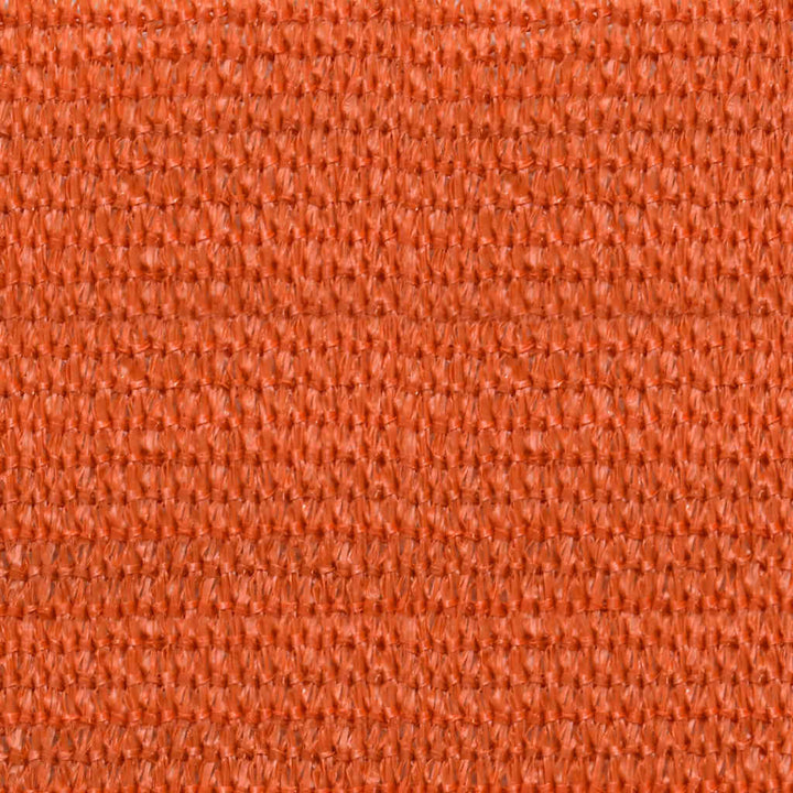 solsejl 5x5x5 m 160 g/m² trekantet HDPE orange