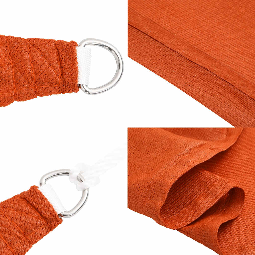 solsejl 3/4x3 m 160 g/m² trapezformet HDPE orange