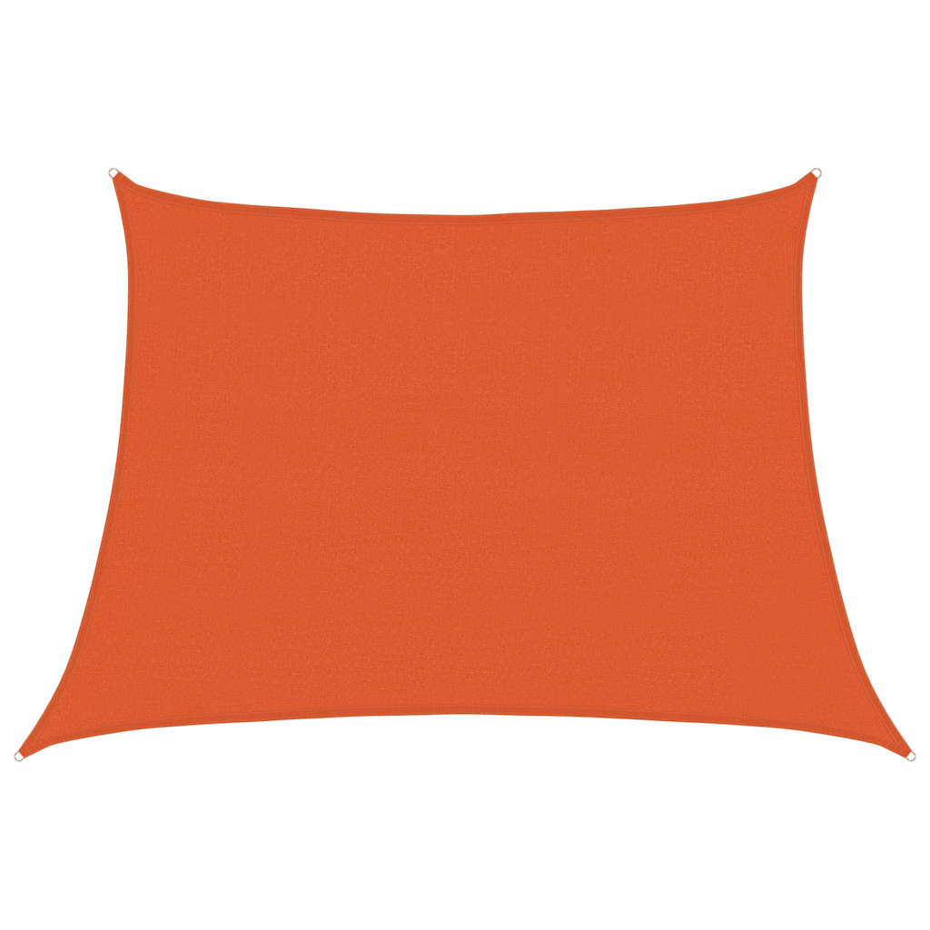 solsejl 4/5x3 m 160 g/m² trapezformet HDPE orange