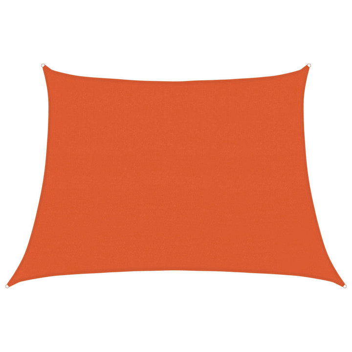 solsejl 4/5x3 m 160 g/m² trapezformet HDPE orange