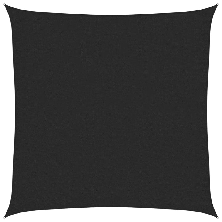 solsejl 3,6x3,6 m 160 g/m² HDPE sort