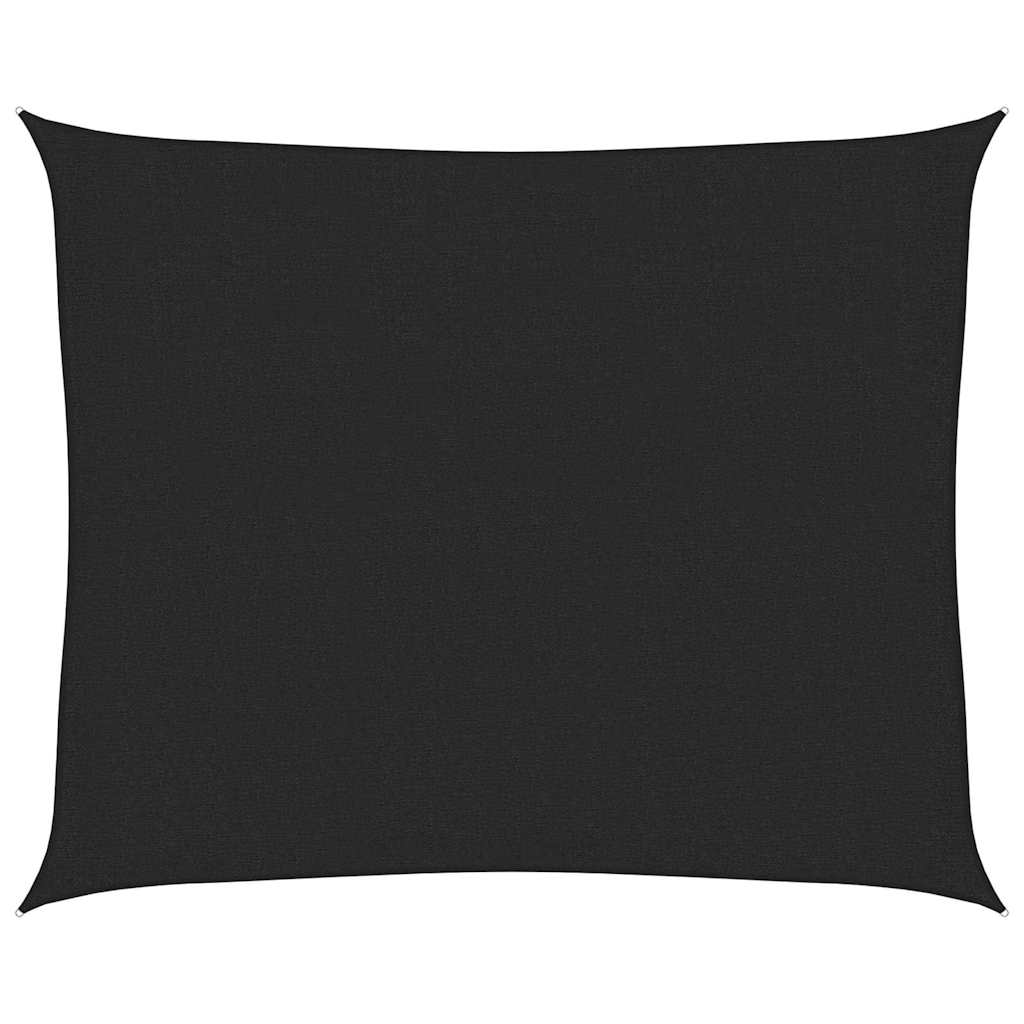 solsejl 2,5x3 m 160 g/m² HDPE sort