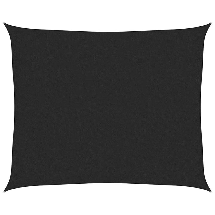 solsejl 2,5x3 m 160 g/m² HDPE sort