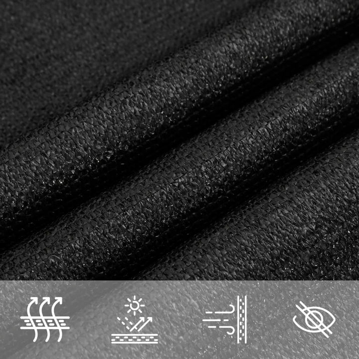 solsejl 5x7 m 160 g/m² HDPE sort