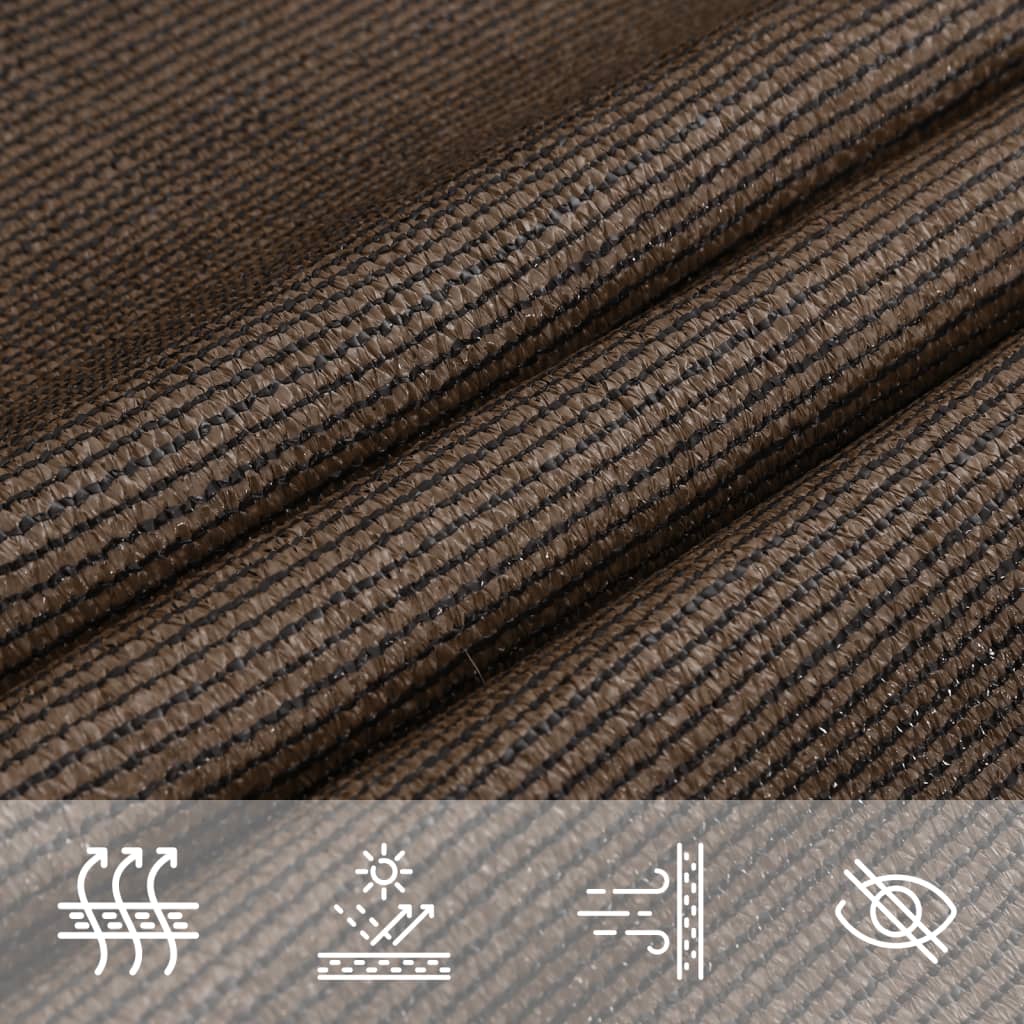 solsejl 4x6 m 160 g/m² HDPE brun