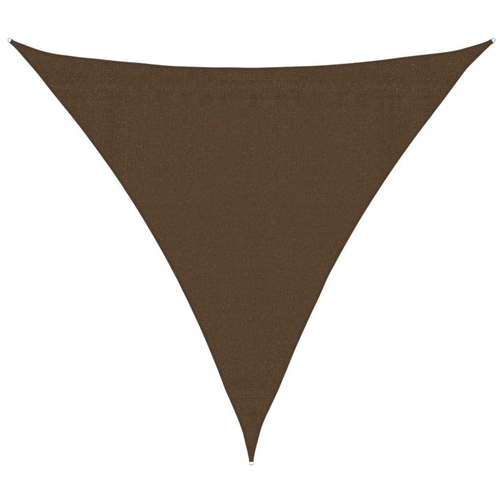 solsejl 160 g/m² 3,6x3,6x3,6 m HDPE brun
