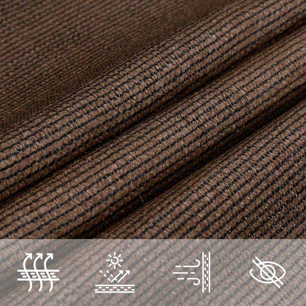 solsejl 4x4x5,8 m 160 g/m² HDPE brun