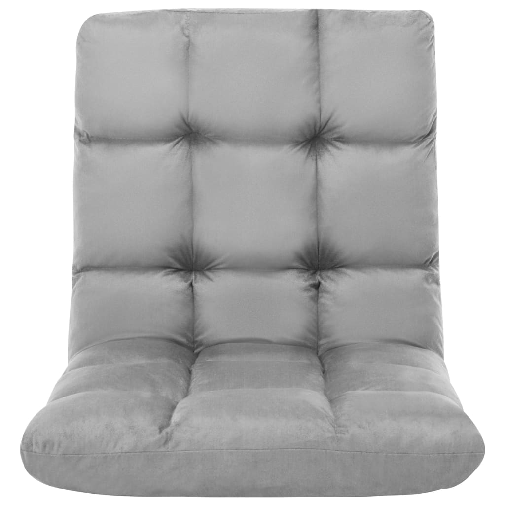 foldbar gulvstol mikrofiber lysegrå