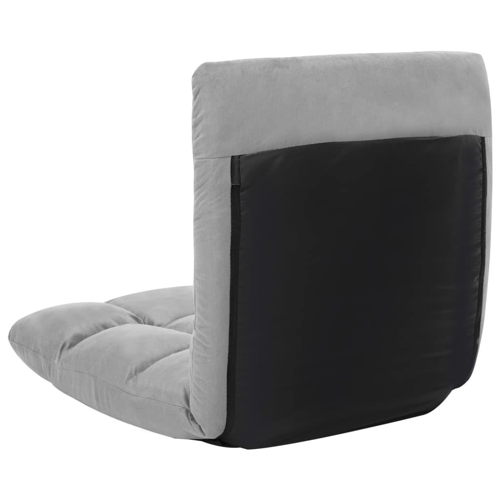 foldbar gulvstol mikrofiber lysegrå