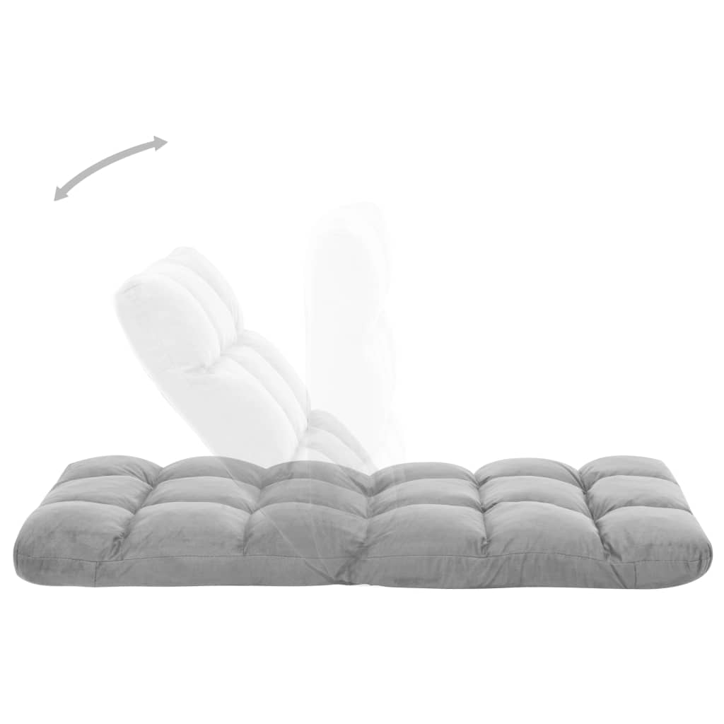 foldbar gulvstol mikrofiber lysegrå