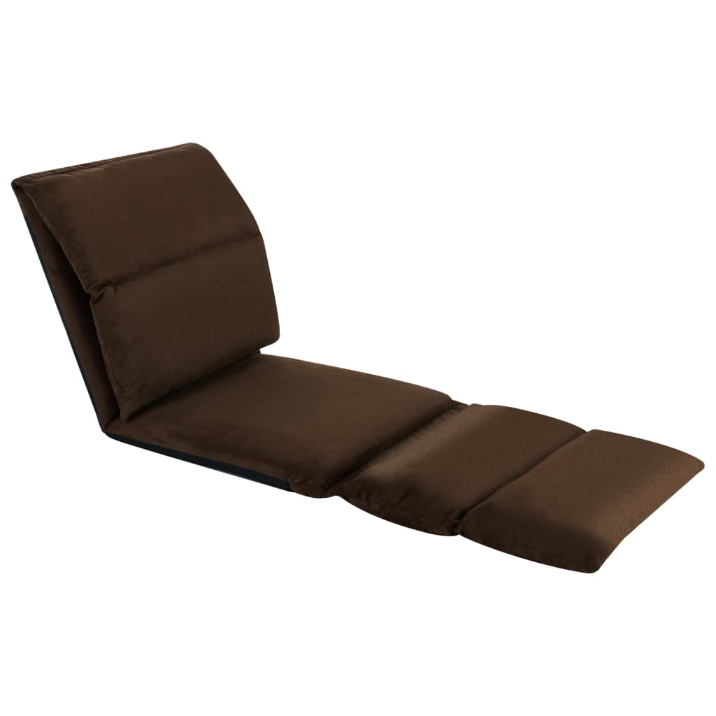 foldbar gulvstol mikrofiber brun