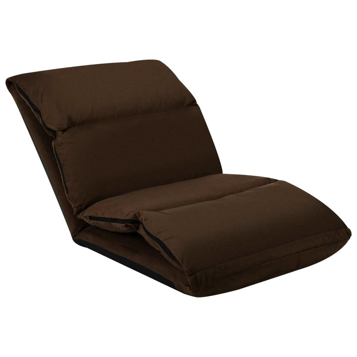 foldbar gulvstol mikrofiber brun