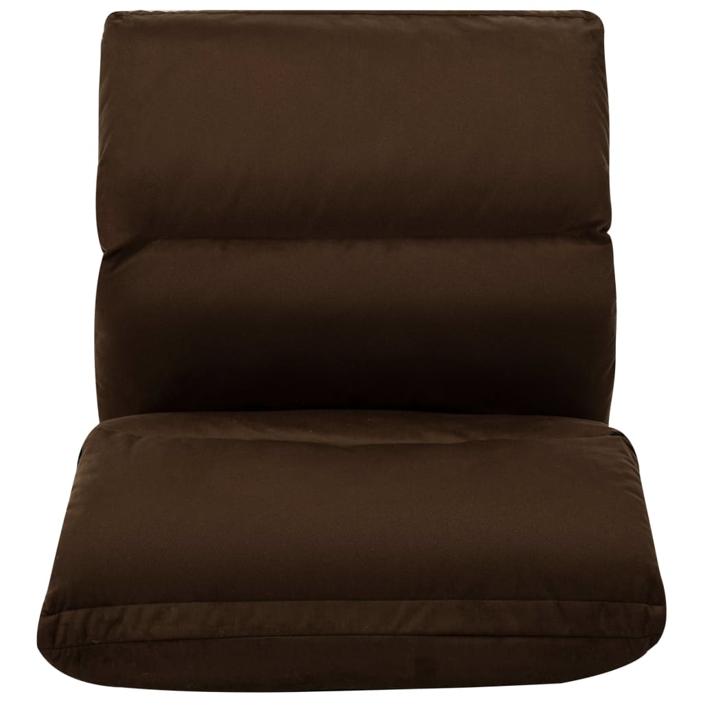 foldbar gulvstol mikrofiber brun
