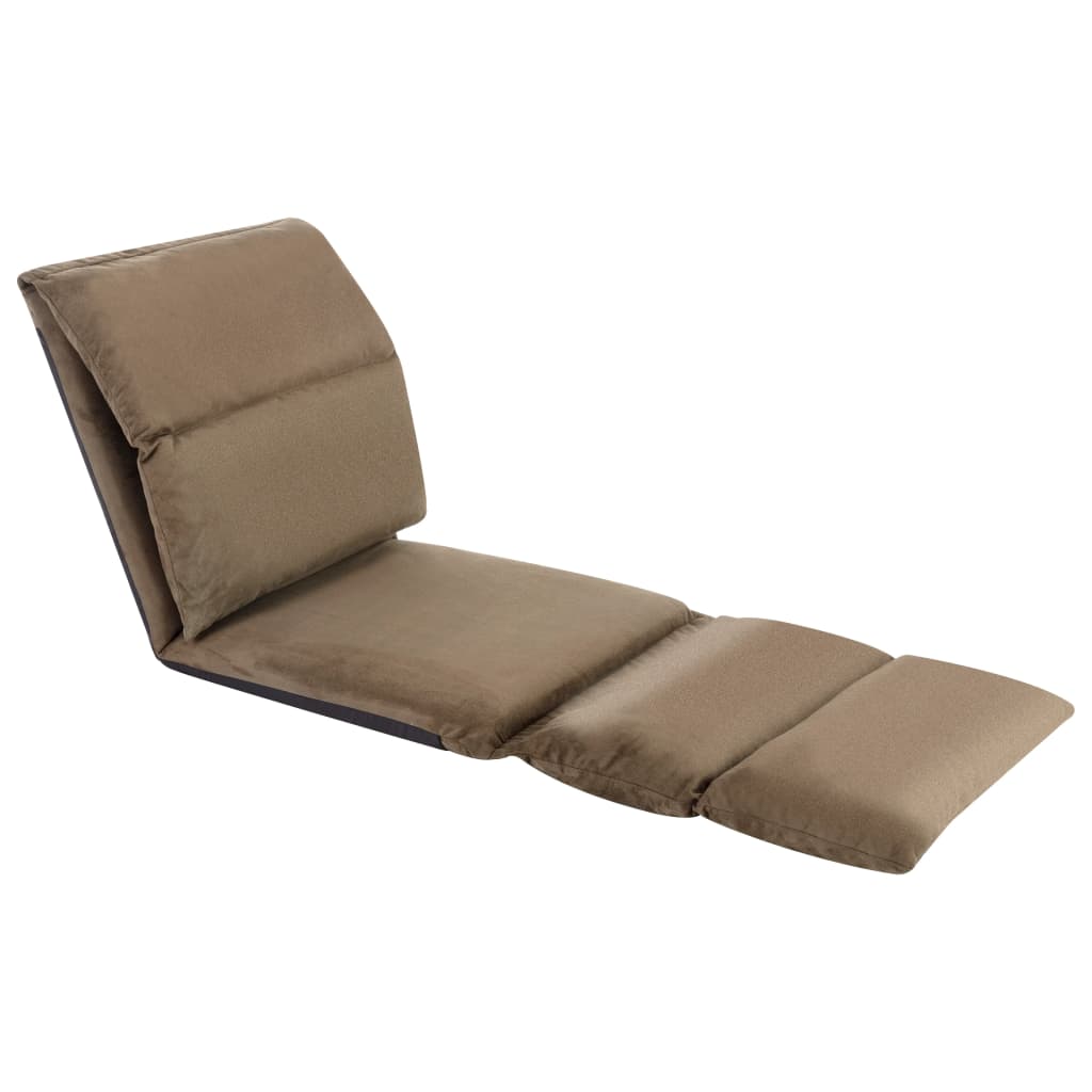foldbar gulvstol mikrofiber gråbrun