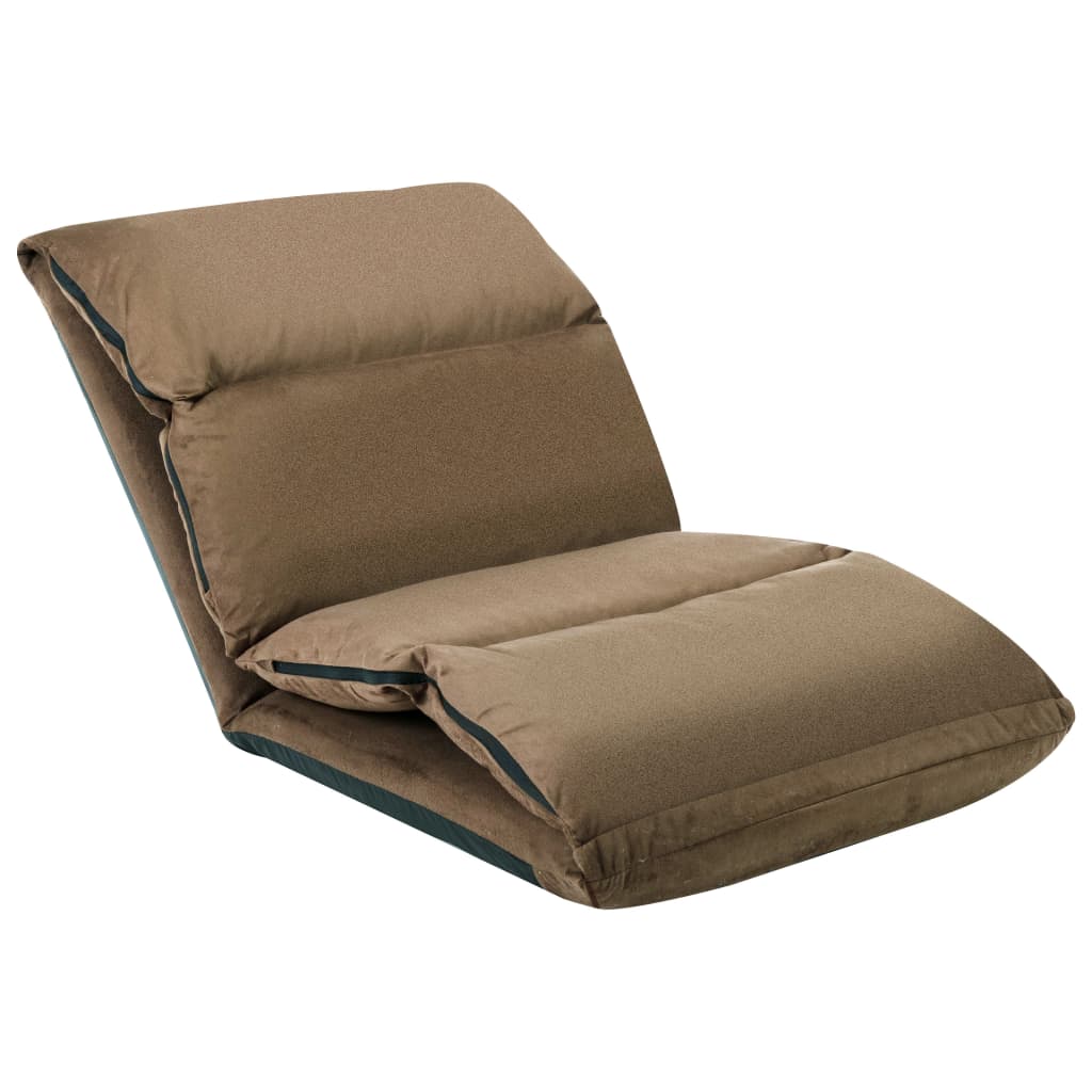foldbar gulvstol mikrofiber gråbrun