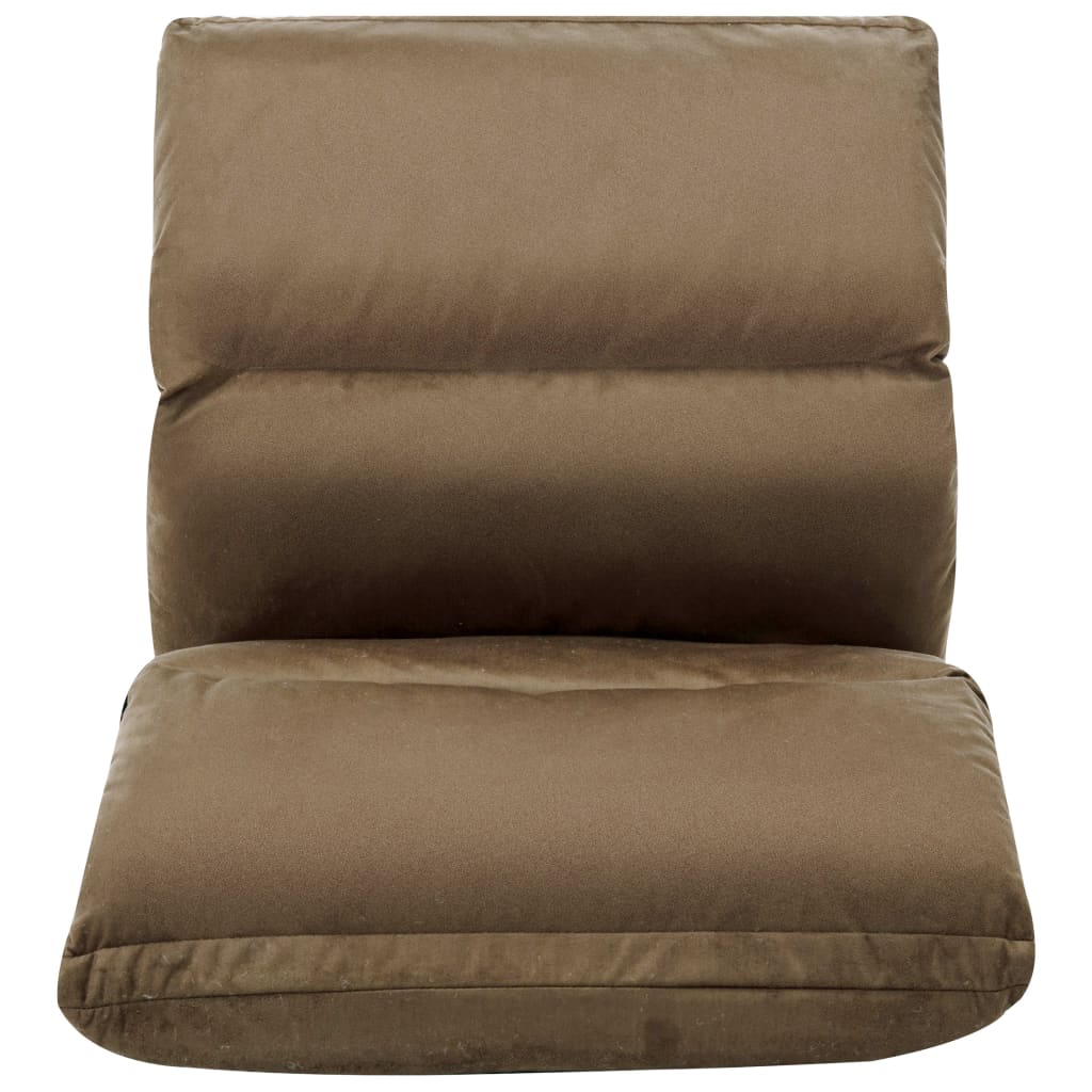 foldbar gulvstol mikrofiber gråbrun
