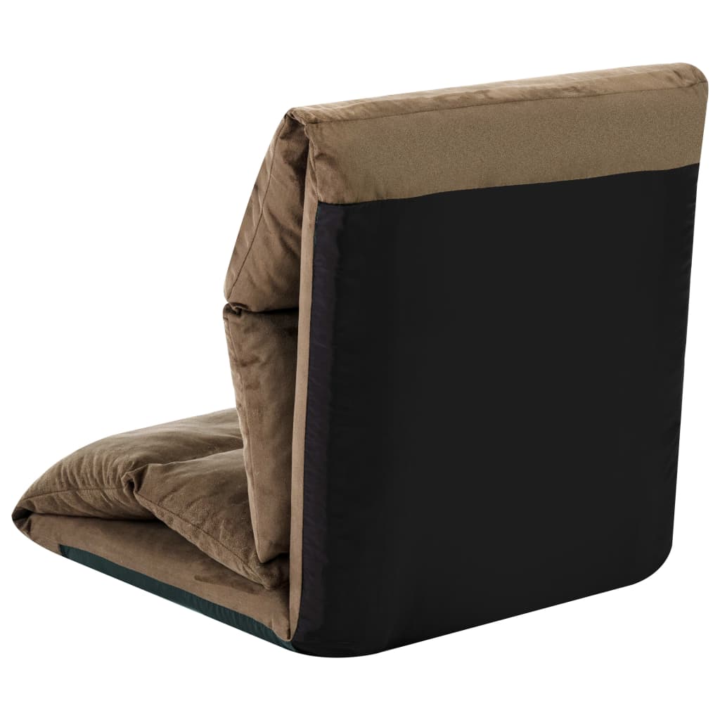 foldbar gulvstol mikrofiber gråbrun