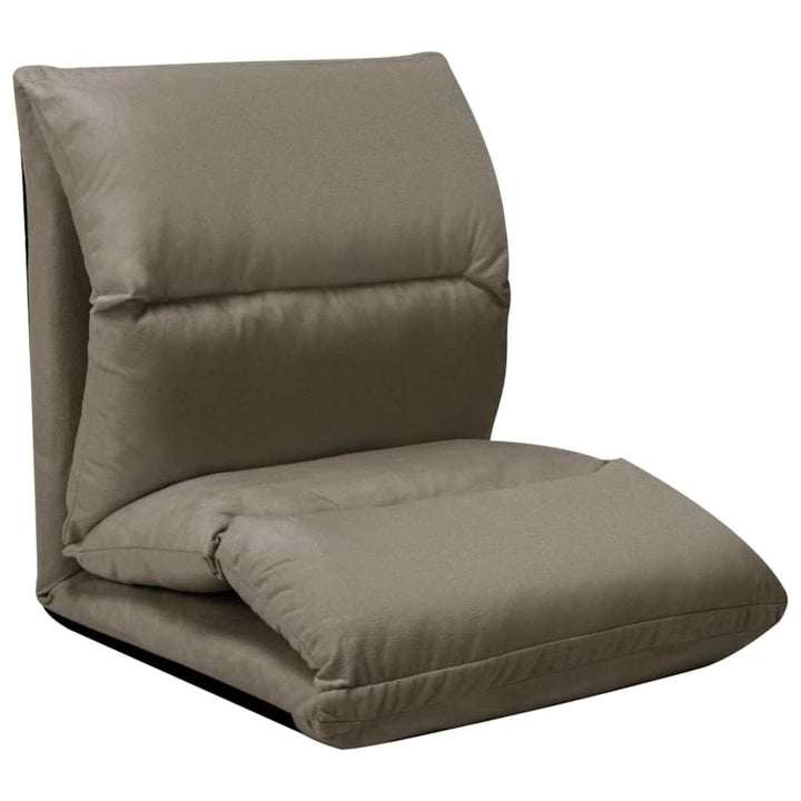 foldbar gulvstol mikrofiber mørkegrå