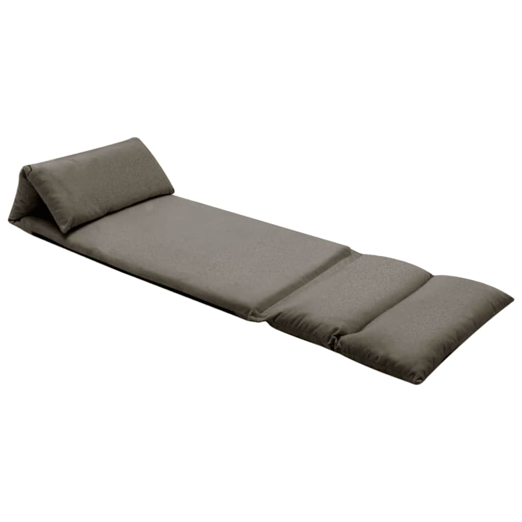 foldbar gulvstol mikrofiber mørkegrå