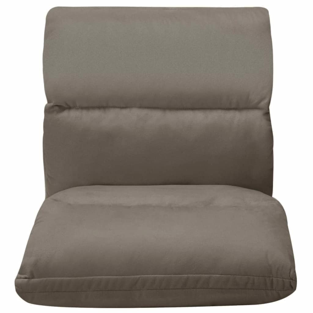 foldbar gulvstol mikrofiber mørkegrå