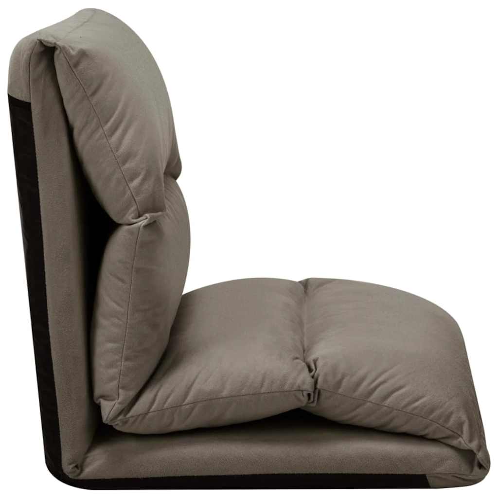 foldbar gulvstol mikrofiber mørkegrå