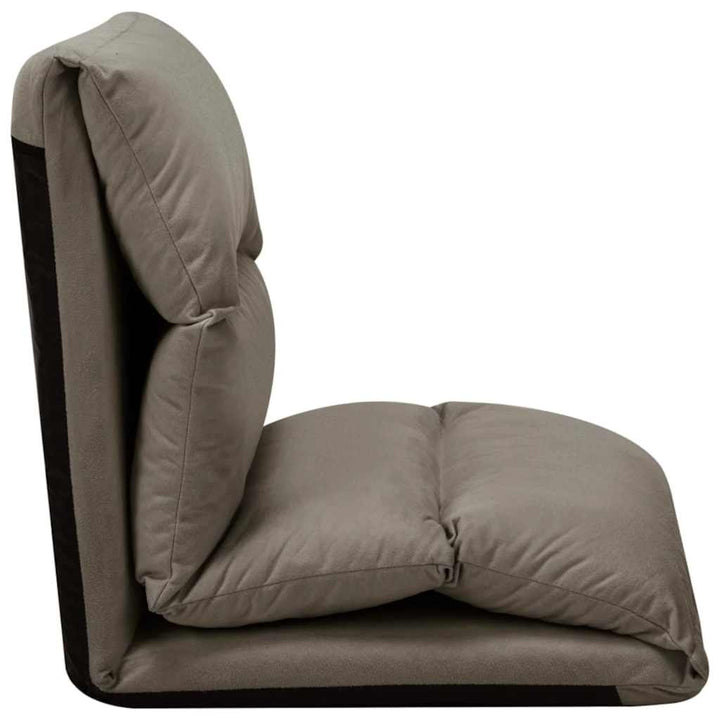 foldbar gulvstol mikrofiber mørkegrå
