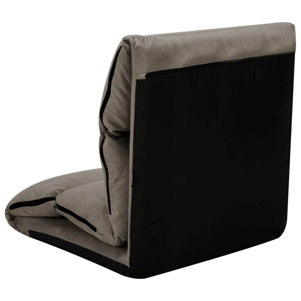 foldbar gulvstol mikrofiber mørkegrå