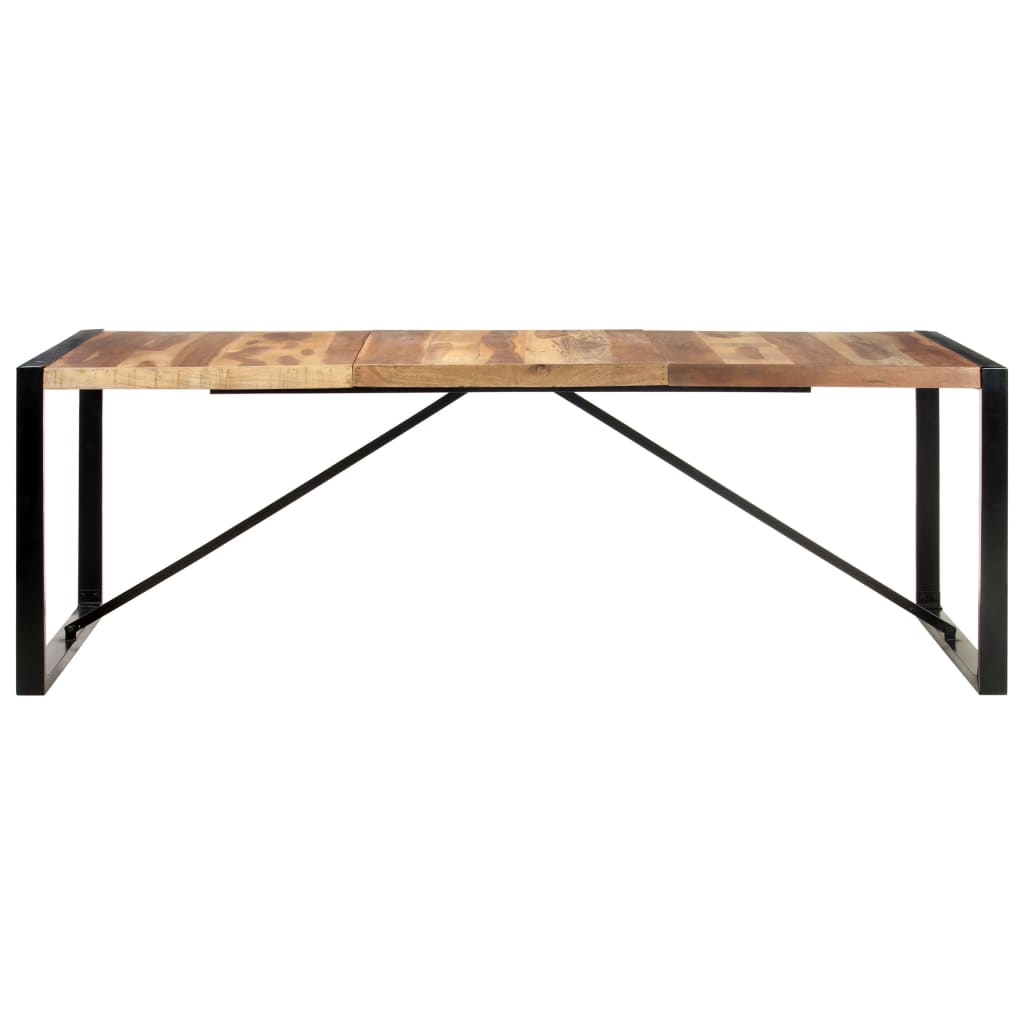 spisebord 220x100x75 cm massivt træ