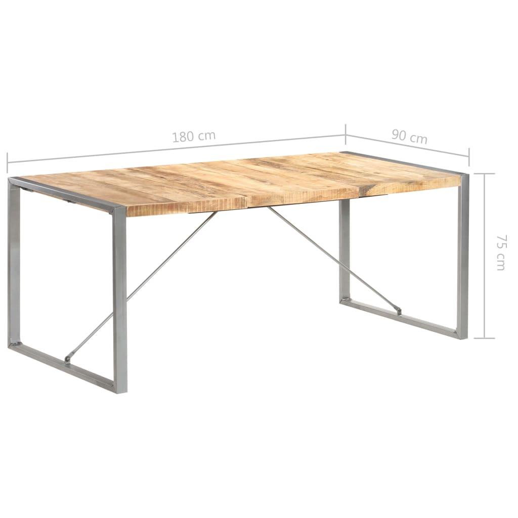 spisebord 180x90x75 cm massivt ru mangotræ