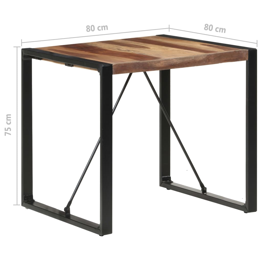 spisebord 80x80x75 cm massivt træ