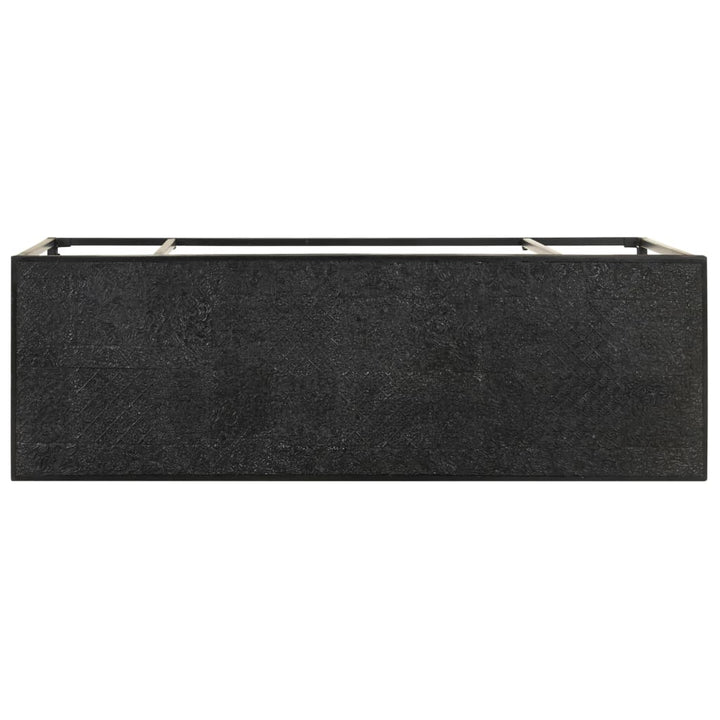 konsolbord 110x35x76 cm massivt akacietræ og mangotræ sort