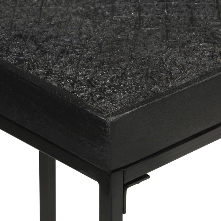konsolbord 110x35x76 cm massivt akacietræ og mangotræ sort