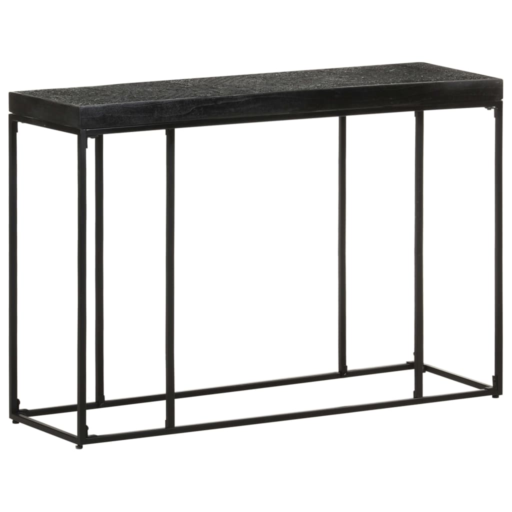 konsolbord 110x35x76 cm massivt akacietræ og mangotræ sort