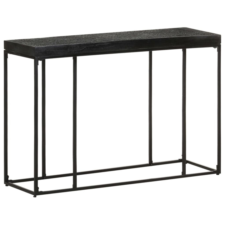 konsolbord 110x35x76 cm massivt akacietræ og mangotræ sort