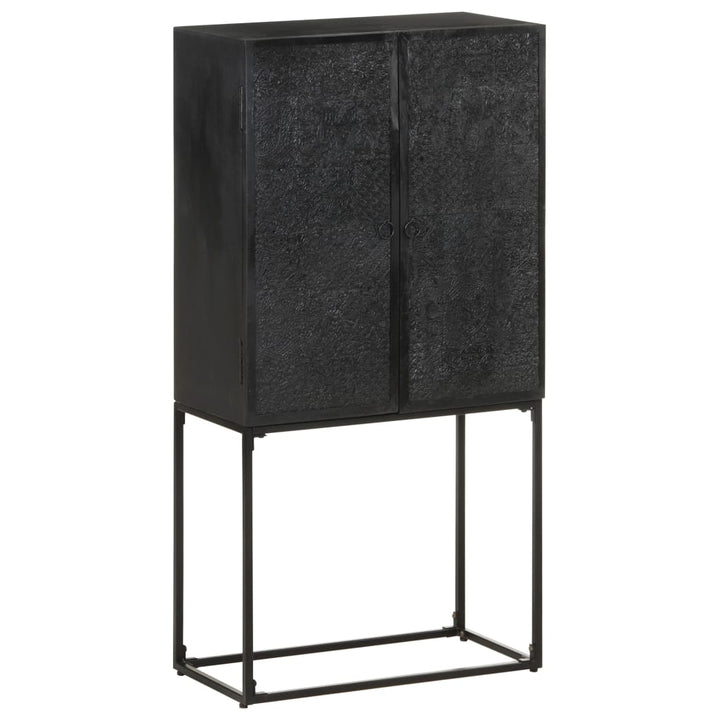 skænk 60x30x120 cm massivt akacietræ og mangotræ sort